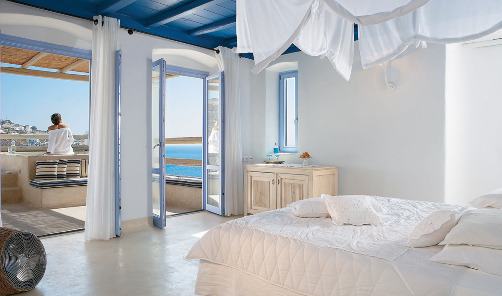 Спальня в средиземноморском греческом стиле