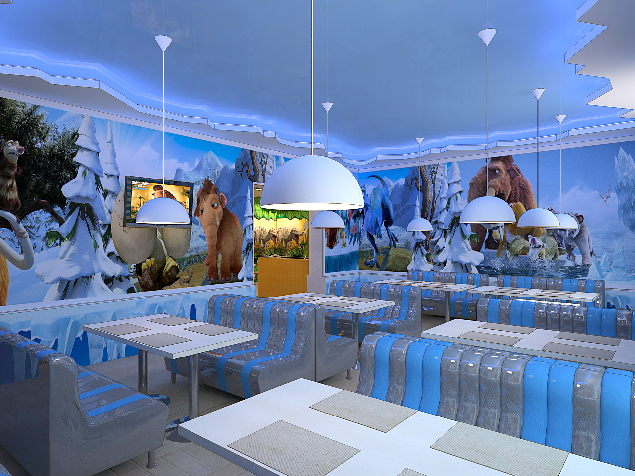 Дизайн детского кафе (Динопарк)